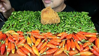 ASMR MUKBANG || 900 CABE SETAN CABE RAWIT dan SEPOTONG AYAM GORENG