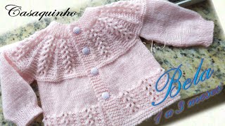 BELA CARDIGAN in Knitting ⭐ for BABIES 1 to 3 months