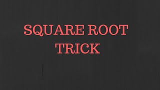 square root trick in hindi / english / urdu