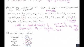 MTED 305: Five Number Summary and Box Plots