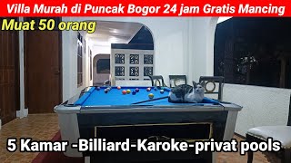 Villa Merah 24 jam gratis mancing ||Villa Murah puncak bogor Muat 50 orang Nuansa Alam