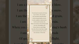 Beautiful poetry for funerals \u0026 memorial services