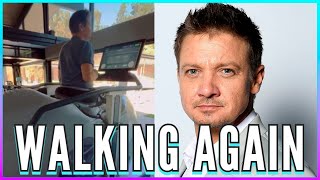 JEREMY RENNER WALKS AGAIN AFTER CRITICAL SNOWPLOW ACCIDENT