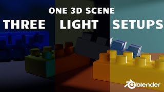ONE 3D SCENE THREE LIGHT SETUPS