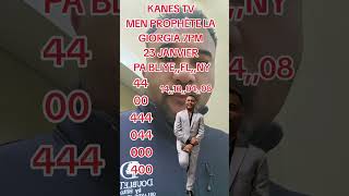 KANES TV MEN PROPHÈTE LA GIORGIA 7PM 23 JANVIER,,NY,,FL