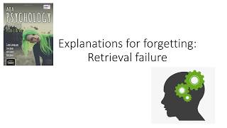 AQA A Level Psychology - Memory - Explanations for forgetting: Retrieval Failure