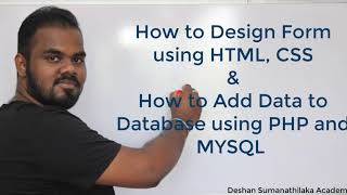 How to Create a Form and How to Connect with the Database with PHP MYSQL HTML CSS || AL ICT