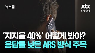 '지지율 40%' 어떻게 봐야 하나? 응답률 낮은 ARS 방식에 주목 / JTBC 뉴스룸