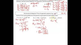 6.3 Geometric Sequences and Series