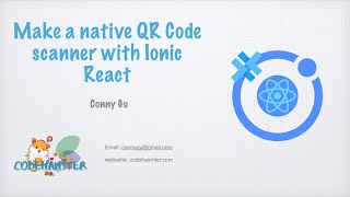 Ionic React Tutorial: How to build a native QR code scanner with ionic react (capacitor)