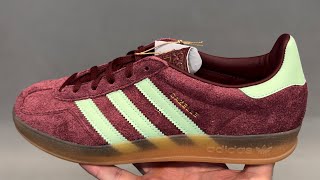 Adidas Gazelle Indoor Shadow Red Semi Spark Green Shoes