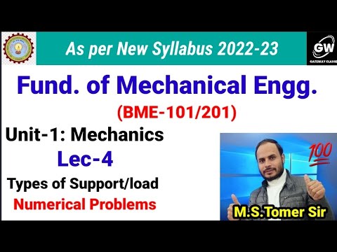 Lec- 4 I Unit-1 I Introduction To Mechanics I Fundamental I Mechanical ...