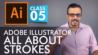 Adobe Illustrator Training - Class 5 - All About Strokes Urdu / Hindi [Eng Sub]