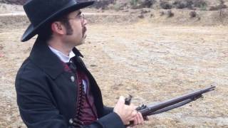 Eric with his Springfield Trapdoor (.45-70, Model 1873)