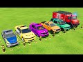 TRANSPORTİNG CARS, POLICE CARS, FIRE TRUCK, AMBULANCE WITH TRUCKS - Farming Simulator 22