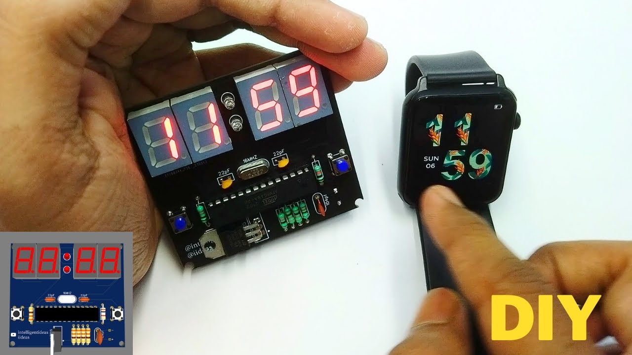 Diy Digital Clock At Home How To Make Digital Clock Youtube