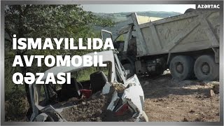 İsmayıllıda yük avtomobili aşıb