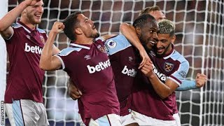 Antonio sets record as Hammers beat 10-man Leicester