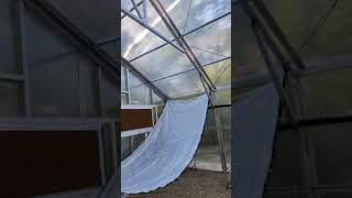 Aluminet shade cloth installation in Greenhouse