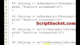 Perl Tutorial 119 - Regex: Lookahead & Lookbehind Assertions