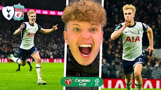 TOTTENHAM 1-0 LIVERPOOL! Bergvall SCORES WINNING GOAL in the Carabao Cup Semi Final!