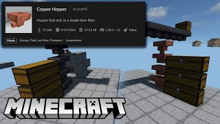 Copper Hopper mod - Best Sorting Hopper Minecraft Mod!