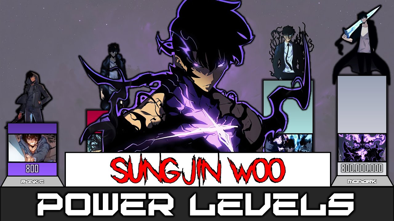 SUNG JIN WOO Power Level EVOLUTION | SOLO LEVELING Power Levels ...