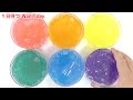 【diy】giant rainbow water slime【slime asmr】