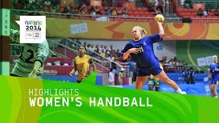 Women's Handball Bronze Medal Match Sweden vs Brazil - Highlights | Nanjing 2014 Youth Olympic Games