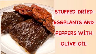 Stuffed Dried Eggplants And Red Peppers With OliveOil (Kuru Dolma) Recipe-My kitchen Yemek Tarifleri