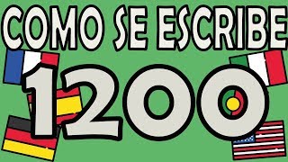 Como se Escribe el Número 1200