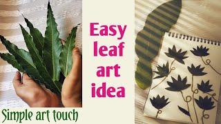 😍Easy leaf art ideas 🌿@SimpleArttouch #art #leafart