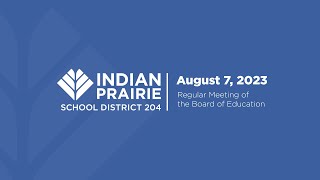 Board of Education Meeting 08/07/2023