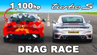 Porsche 911 Turbo S v 1,100hp Supercar Killer: DRAG RACE