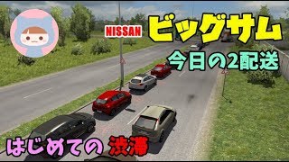 ETS2 ◆バグ？はじめての渋滞◆NISSANビッグサム配送◆日本語音声ナビmod◆Euro Truck Simulator 2