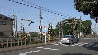 南武線「国立市役所前踏切」　お座敷 青梅奥多摩号　Nambu Line Kunitachi city hall railroad crossing　2021.5.4