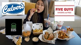 美國速食漢堡大比拼！哪一家最好吃？Culver's vs Shake Shack vs Five Guys