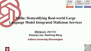 USENIX Security '24 - Malla: Demystifying Real-world Large Language Model Integrated Malicious...