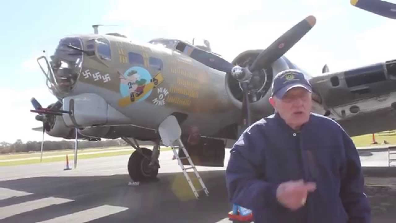 B-17 Gunner Visits Plane In Perry - YouTube