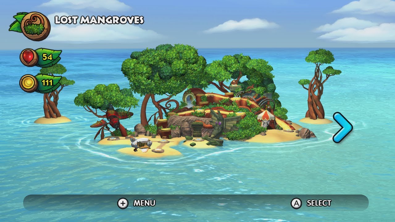 Donkey Kong Country: Tropical Freeze - Lost Mangroves - (100% World 1 ...