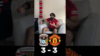 Coventry City 3-3 Manchester United - GOAL Reactions ⚽️