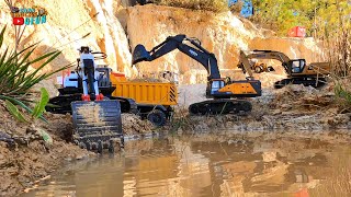Rc Construction Mud Extraction | Huina Excavators 1594 The Two Colors Available | @CarsTrucks4Fun