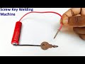 How To Make Simple Screw Key Welding Machine At Home With Blade | Diy 12V Welding Machine