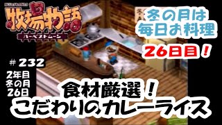 ＃２３２　冬の月は毎日お料理２６日目　食材厳選！こだわりのカレーライス　【牧場物語ハーベストムーンＰＳ版】