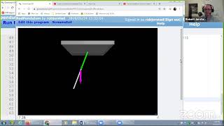 Code pendulum motion (Euler-Cromer method using torque & angular momentum)