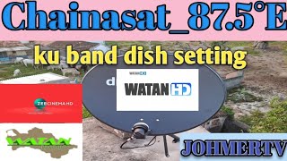 chainasat 87.5°E new update !!chainasat 87e 2 feet Dish setting@chainasat 87e watanhd channel on