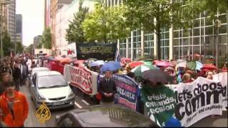 Protesters across Europe rally against IMF policies