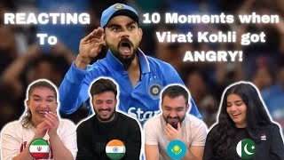 Reaction to 10 Moments when Virat Kohli got ANGRY! | Foreigners React