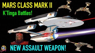 Mars Class MKI \u0026 MKII - Prototype Assault Phaser VS 3 K'Tingas - Star Trek Starship Battles