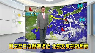 2022/7/29週五至日低壓帶接近 北部及東部短暫雨－民視新聞